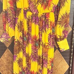 Fashion Nova Yellow Multicolor Dress